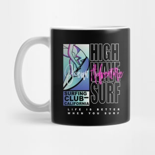 High wave California surf  Ocean Adventure surfing club Mug